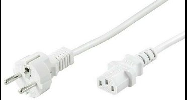 Goobay Stroomkabel met C13 plug - wit - 1,5 meter