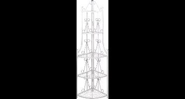 vidaXL - Hoekig - Plantenrek - Romy - (wit)