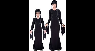 The Addams Family Morticia Zwarte Jurk Kind - Maat 116