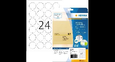 HERMA Special - Selbstklebende Sicherheits-/Siegelpolyesteretiketten - durchsichtig - 40 mm rund - 600 Etikett(en) (25