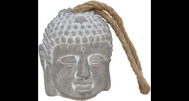Gerimport Deurstop Buddha - grijs - 13 x 13 x 15 cm - woonaccessoires - deurstopper