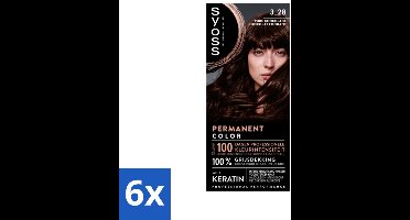 SYOSS - Coloration 3-28 Pure Chocolade - Haarverf - Grijsdekking - Vermindert Haarbreuk - Voordeelverpakking - 6 stuks