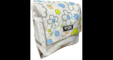 dubbele fiets achtertas fietstas wit bloem pure