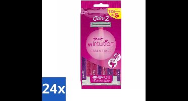 Wilkinson - Wegwerpscheermesjes - Extra 2 Beauty - Extra Comfort - 15 mesjes - Voordeelverpakking - 24 stuks