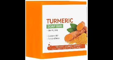 100% Natuurlijke kurkuma zeep| wonder zeep - 1 stuks turmeric soap| gezichtsreiniger| lichaamsreiniger| Helpt bij onzuiverheden zoals acne, zwarte poriën en pigmentvlekken| Body wash| hand wash| Zeepblok| handgemaakt turmeric soap