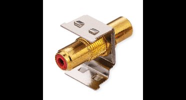 ROLINE RCA keystone-koppeling, Metaal, rood