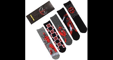 Deadpool Logo And Pose Unisex Sokken - meerkleurig - S-M