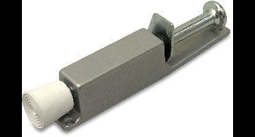 Deurvastzetter - Zilvergrijs - Zamac - Dulimex - met voetstift Dulimex 120x25mm, grijs