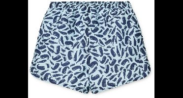 Liewood Aiden Printed Board Shorts Ocean / Pure sky maat 104