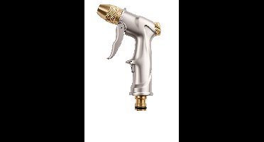Metalen Tuinslang Sproeikop met Messing Mondstuk – Verstelbaar Waterpistool voor Gazon, Auto, Terras en Tuin – Autowas Sproeier Gereedschap