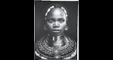 PTMD Wandpaneel Louise-Carol - 143x4x103 cm - Polyester - Zwart