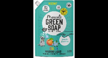 Marcel's Green Soap Wasmiddel Kleur Navul Perzik & Jasmijn 23 Wasbeurten - 1 liter