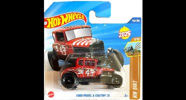 HOT WHEELS FORD MODEL A CUSTOM '31 RED MATT 140/250 HW DIRT 7/10 SHORT CARD 2025