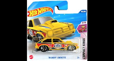 HOT WHEELS '76 CHEVY CHEVETTE NHRA YELLOW102/250 (1:64) HW COMPACT KINGS 3/10