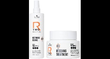 Schwarzkopf - R-TWO - Restoring Essence & Rescuing Treatment 200 ml - Voordeelset