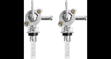 TRANKIELO® - Set van 2 Hoogwaardige M10 Benzinekranen – Duurzaam en Roestbestendig – Geschikt voor Motorfietsen en Offroad Voertuigen – Benzine Schakelaar Stroomgenerator