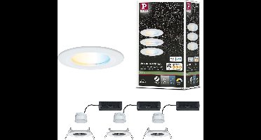 LED-inbouwlamp Nova Coin IP44 rond 78mm Tunable White 3x6W 3x530lm 230V Wit mat Aluminium