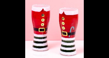 Kerstman Bierglas (set Van 2) van OOTB