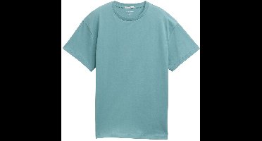 Tom Tailor - Oversized T-shirt met rugprint - Maat 140 - Smoked Green