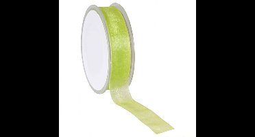 Lime Organza lint 3mm / 50 mtr.