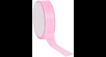 Roze Organza lint 7 mm / 50 mtr.