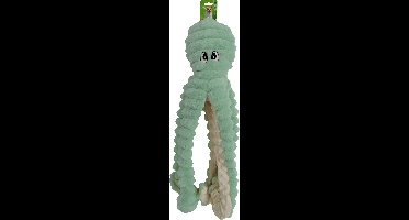 Boon hond speelgoed octopus corduroy met piep groen 65cm - 1 stuk