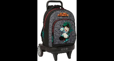 Schoolrugzak met Wielen My Hero Academia Zwart 33 x 45 x 22 cm