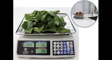 FEDEC Digitale Horeca weegschaal - Tot 40KG - RVS