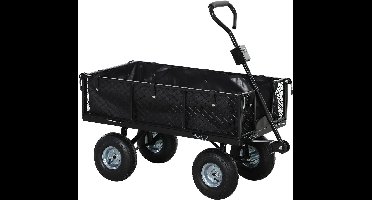 Bolderwagen – Bolderkar – Transportwagen – Trolley – Stevige Stalen Constructie – 114 Liter Inhoud – 300 Kg Draaggewicht