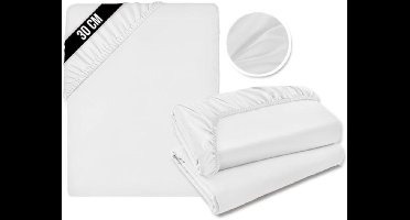 DailySupplies® Matrasovertrek 180x200 - Hoeslaken - Matrashoes - Super Zacht - Wit