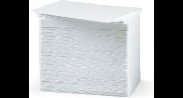 ZEBRA WHITE PVC CARDS, 30 MIL,