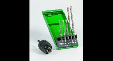 HiKOKI Borenset SDS-plus met snelspanboorhouder en SDS+ adapter - 751030