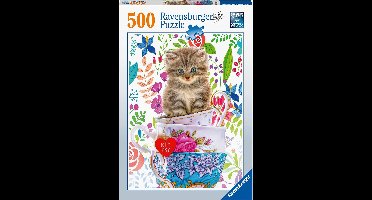Ravensburger puzzel Katje in kopjes - legpuzzel - 500 stukjes