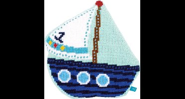 Kruissteekvormkussen kit Bootje - Vervaco - PN-0154818