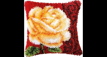 Vervaco - Knoopkussen kit - Witte roos - PN-0014181 - Borduren - Borduurpakket - Borduurpakket volwassenen - Borduurpakket kind