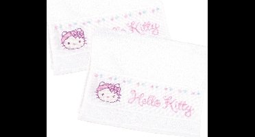 Vervaco - Handdoek kit - Hello Kitty in de badkamer set van 2 - PN-0148215 - Borduren - Borduurpakket - Borduurpakket volwassenen - Borduurpakket kind