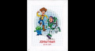 Borduurpakket  Woody & vrienden toy story van Vervaco