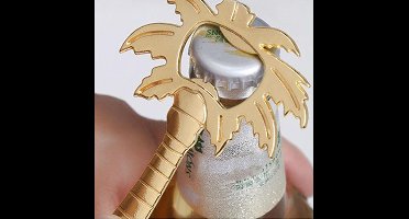 Luxe Gouden Bieropener Palmboom - in cadeau-verpakking - Cadeautip!