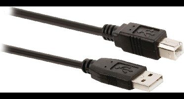 USB 2.0 Kabel USB A Male - USB-B Male Rond 5.00 m Zwart