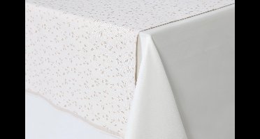 Set 2 Stuks Damast Tafellopers 'Rio Taupe' De Witte Lietaer
