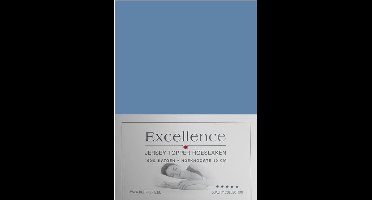 Excellence Jersey Topper Hoeslaken - Eenpersoons - 90/100x210/220 cm - Blue