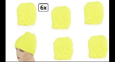 6x IJsmuts neon geel- carnaval festival kou winter thema feest fluor