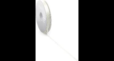 Satijn lint 3 mm creme op rol van 50 meter