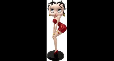 Betty Boop Klassieke Pose Beeld (Rood Glitter)