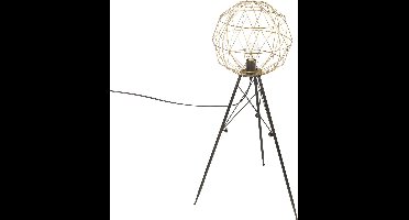 Riverdale Lamp Boston - Staande Lamp - Metaal - Goud/Zwart - 99cm