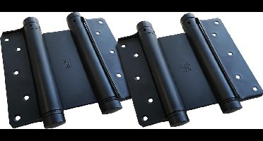 DULIMEX 150/36 BE bommerscharnier dubbel 36 x 150mm set van 2 stuks | ZWART GELAKT