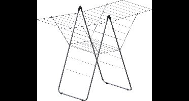 Mammoet - Droogrek - Met vleugels - 23 m drooglengte - Grijs - Staal - Inklapbaar - Wasrek