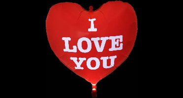 We Fiesta LED Folieballon I Love You - Geschikt voor lucht en helium