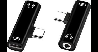 USB-C Duo adapter - naar mini jack + USB-C