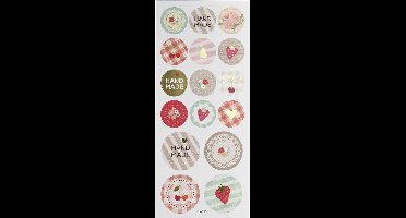 Stickers Handmade - DIY Zelfklevende Stickers - Mat Papier - Met Goudfolie Details - Ideaal Voor Scrapbooking, Kaarten & Creatieve Decoratie - 10x23 cm - 1 Set